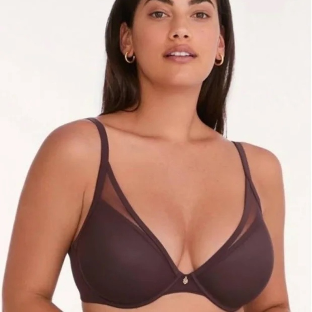 Thirdlove 34E 34DD Uplift Plunge Bra Plum NWOT